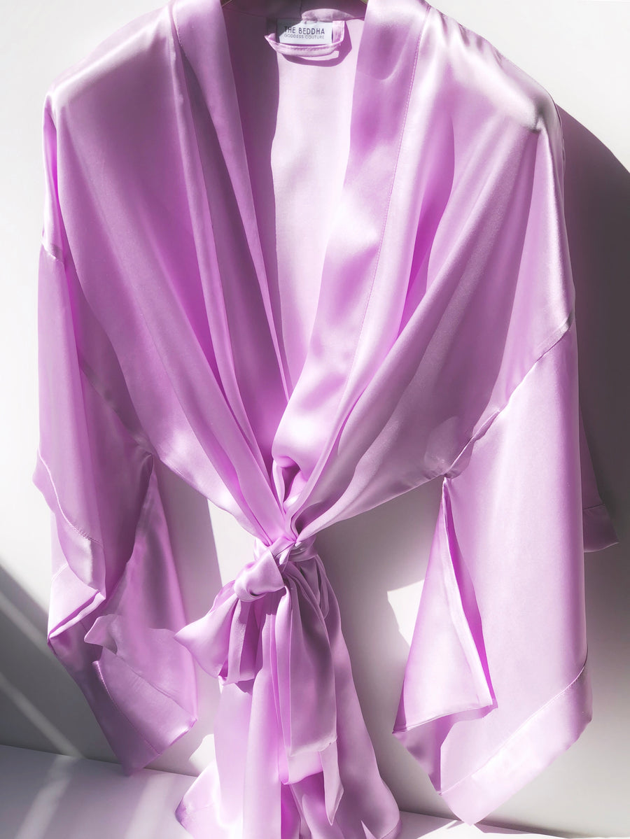 *PRE ORDER* Lilac Silk Kimono - SILKARMOUR